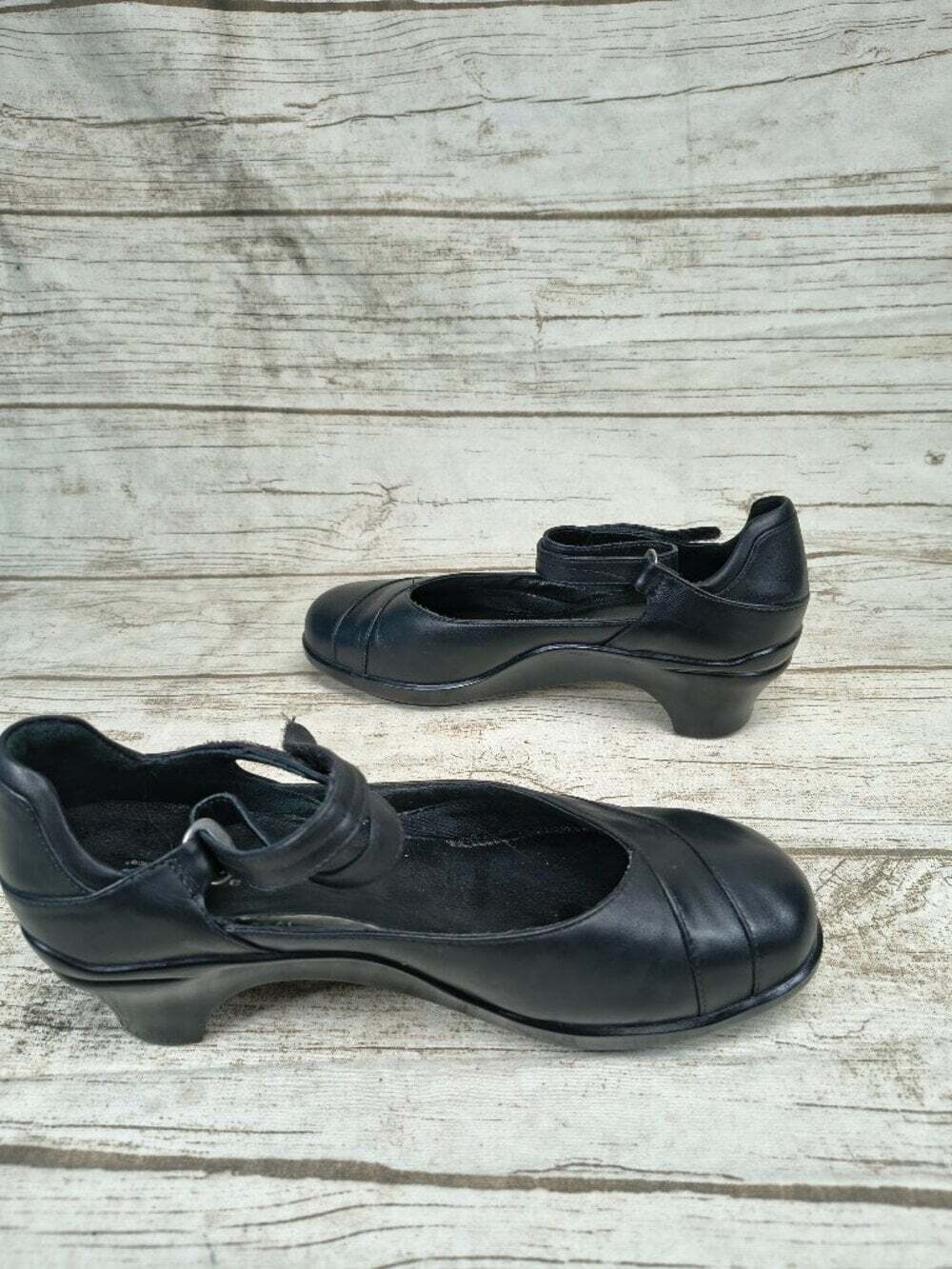 Aravon Black Leather Comfort Mary Jane Shoes Women’s Size 8 EE Extra Wide - Picture 2 of 11